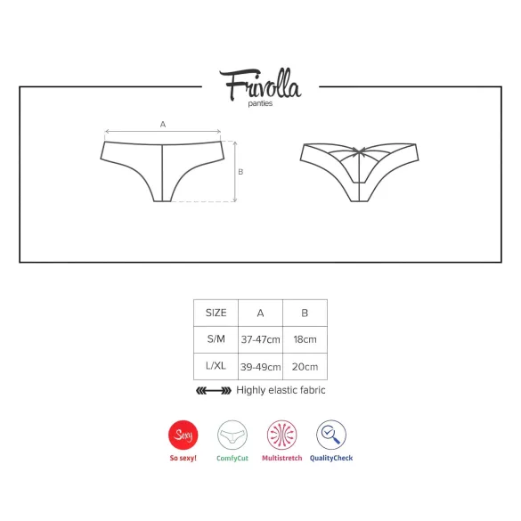 Obsessive Frivolla - culotte dentelle piquante - noir - L/XL