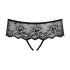 Obsessive Merossa - string ouvert strass - noir - L/XL