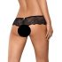 Obsessive Merossa - string ouvert strass - noir - L/XL