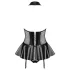 Obsessive - corset effet laqué et string (noir) - L/XL
