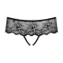 Obsessive Merossa - string ouvert femme avec strass - noir - 2XL/3XL