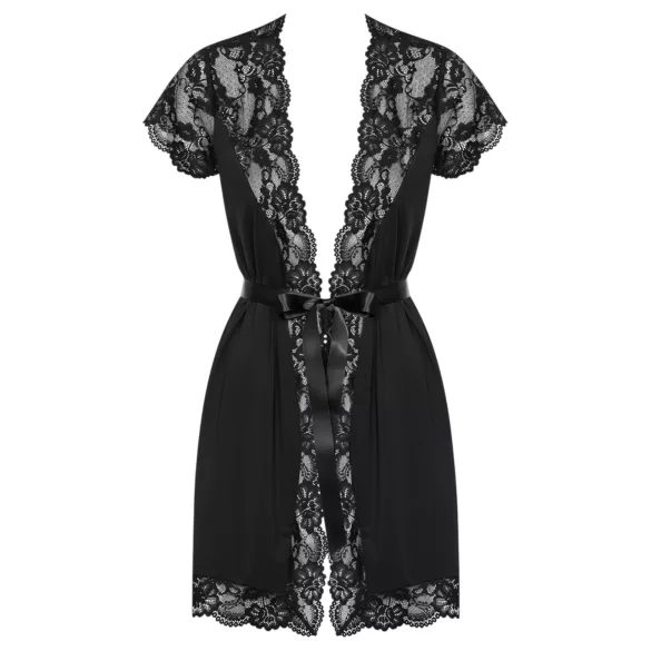 Obsessive - peignoir en dentelle (noir) - L/XL