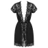 Obsessive - peignoir en dentelle (noir) - L/XL