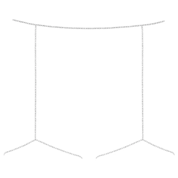 Obsessive Bijou 905 - harnais corps bijou (argenté) - S-L