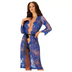 Obsessive Cobaltess - Peignoir dentelle bleu