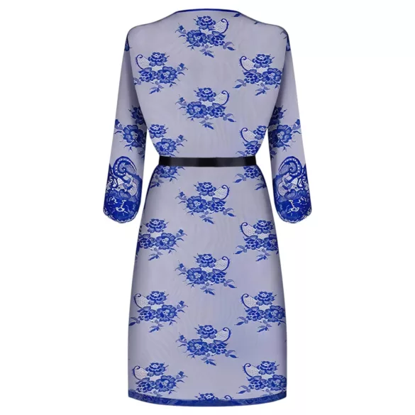 Obsessive Cobaltess - Peignoir dentelle bleu - L/XL