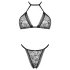Obsessive Xenita - ensemble soutien-gorge motif translucide (gris) - L/XL