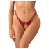 Obsessive Inferro - string ouvert réglable effet cuir - rouge
