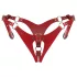 Obsessive Inferro - string ouvert réglable effet cuir - rouge