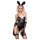 Chilirose - déguisement lapin sexy - 4 pièces - noir - S/M