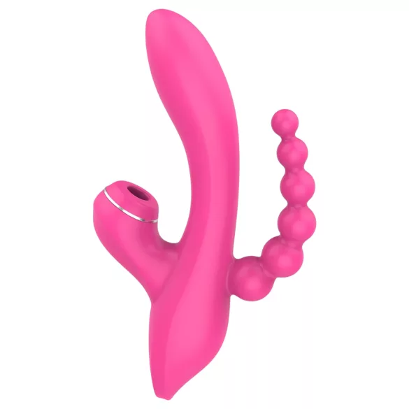 Erospace Sweet Play - Vibromasseur point G avec sonde anale et fonction de succion (rose)