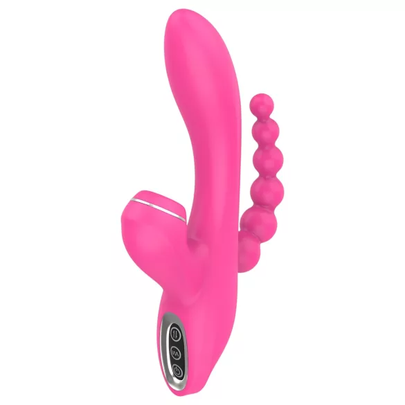 Erospace Sweet Play - Vibromasseur point G avec sonde anale et fonction de succion (rose)