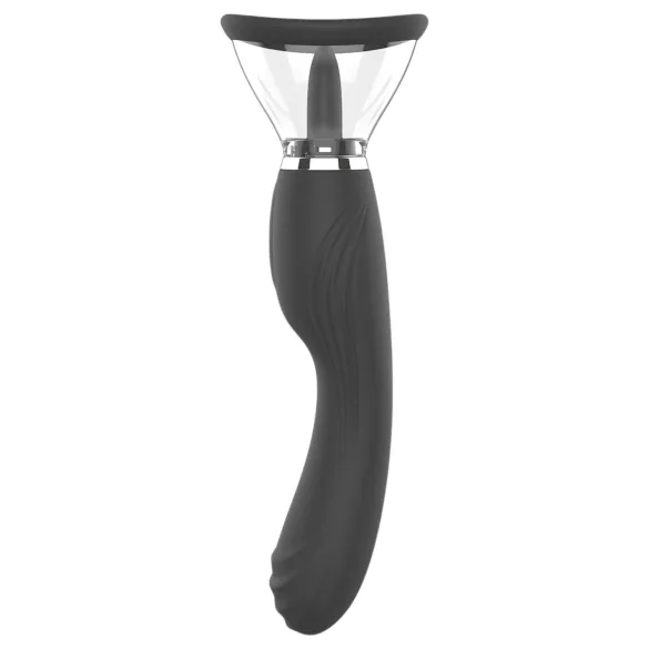 Erospace Sweet Play - stimulateur clitoridien 2-en-1 avec langue vibrante et aspiration (noir)