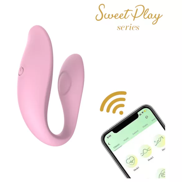 Sweet Play - Vibromasseur pour couple contrôlé par application (rose)