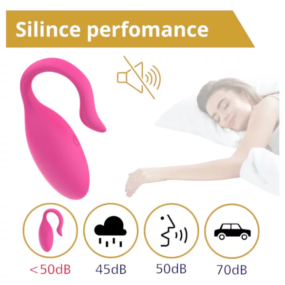 Sweet Play - œuf vibrant connecté - silicone rose