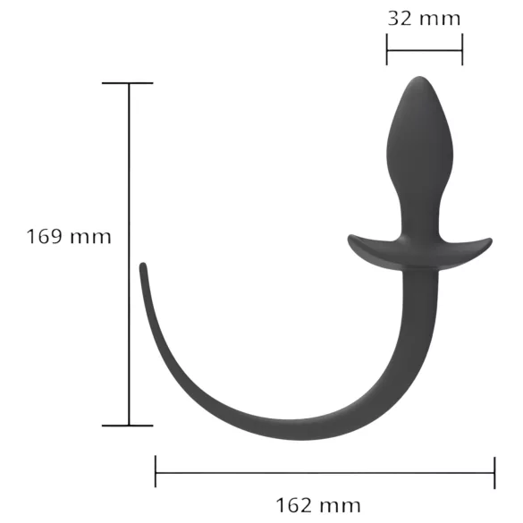 Erospace Wild Play - plug anal avec queue, pour jeux de rôle (noir)