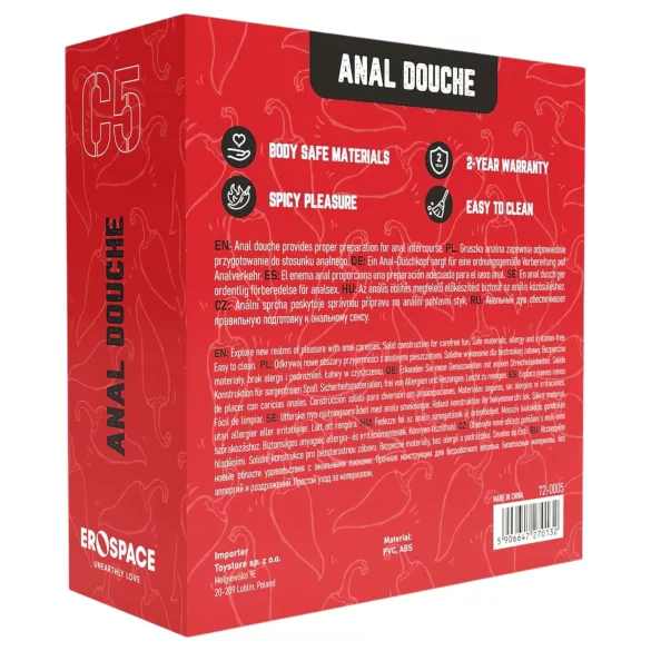 Erospace Wild Play - douche anale (noire)