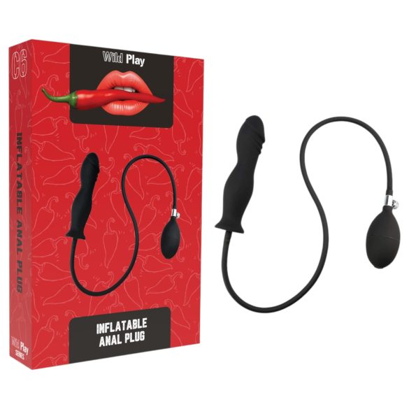 Wild Play - plug anal gonflable (noir)