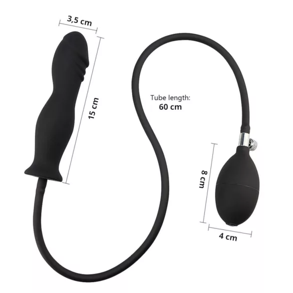 Erospace Wild Play - plug anal gonflable (noir)