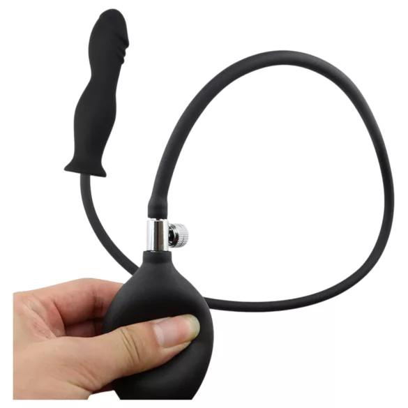 Erospace Wild Play - plug anal gonflable (noir)