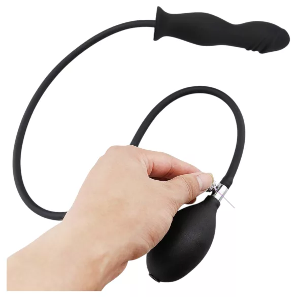 Erospace Wild Play - plug anal gonflable (noir)