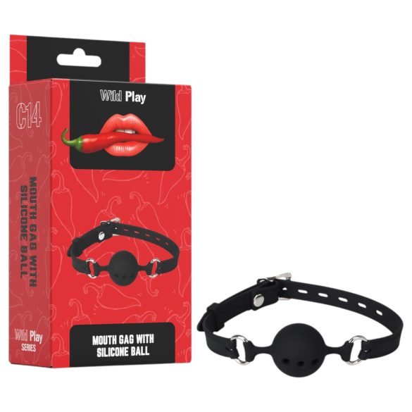 Wild Play - bâillon en silicone (noir)