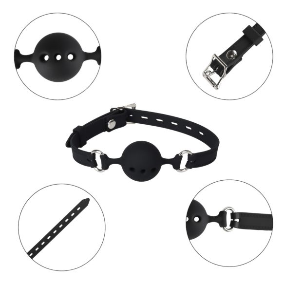 Wild Play - bâillon boule silicone noir