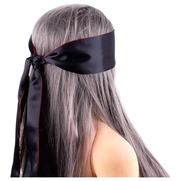 Erospace Wild Play - masque pour les yeux en satin pour jeux de rôle (noir-rose)