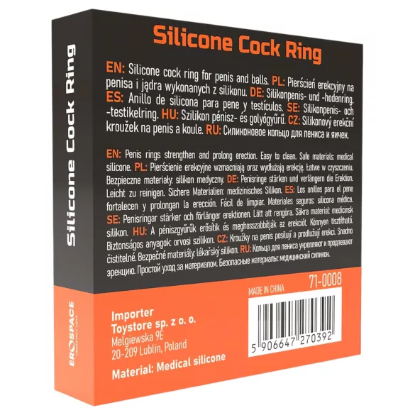 Men's Play - anneau pénis et testicules - silicone noir