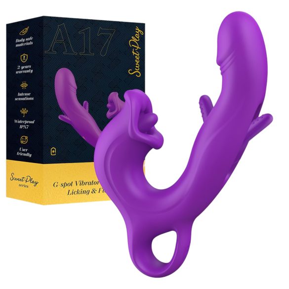 Sweet Play - vibromasseur point G stimulateur langue - silicone violet