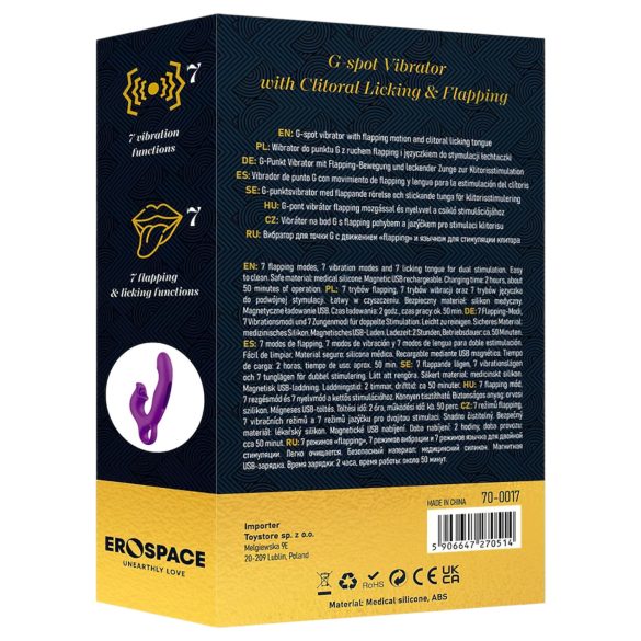 Sweet Play - vibromasseur point G stimulateur langue - silicone violet