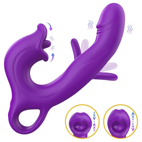 Sweet Play - vibromasseur point G stimulateur langue - silicone violet