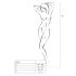 Passion BS012 - Ensemble sans manches en résille (blanc) - S-L