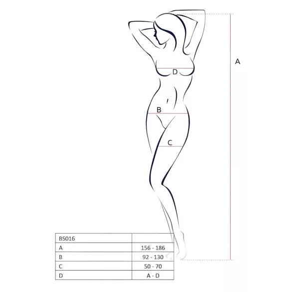 Passion BS016 - ensemble résille minimaliste - blanc - S-L