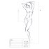 Passion BS035 - Body en résille ouvert avec bretelles (noir) - S-L