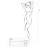 Passion BS053 - Ensemble résille tour de cou (blanc) - S-L