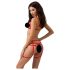 Passion Magali - Ensemble de harnais décoratif - 3 pièces (rouge) - L/XL