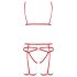 Passion Magali - Ensemble de harnais décoratif - 3 pièces (rouge) - L/XL