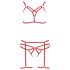 Passion Magali - Ensemble de harnais décoratif - 3 pièces (rouge) - L/XL