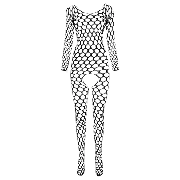 Passion BS077 - combinaison résille manches longues - noir - S-L