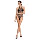 Passion BS087 - Body résille transparent (noir) - Tailles S-L