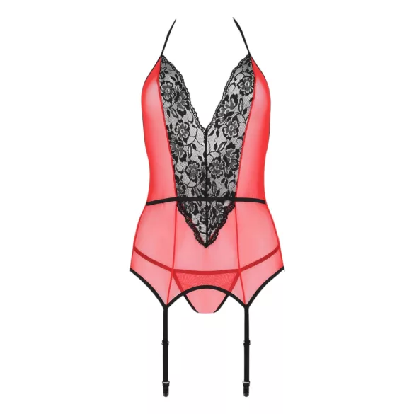 Passion Peonia - haut et string (rouge)
