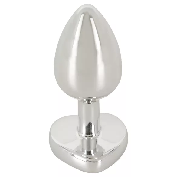 Magic Shiver - plug anal en métal avec bijou (bleu)