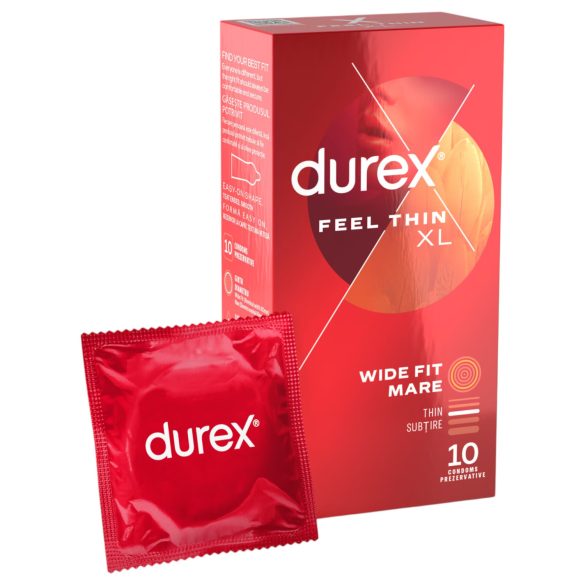 Durex Feel Thin XL - Sensation réaliste préservatifs (10pcs)