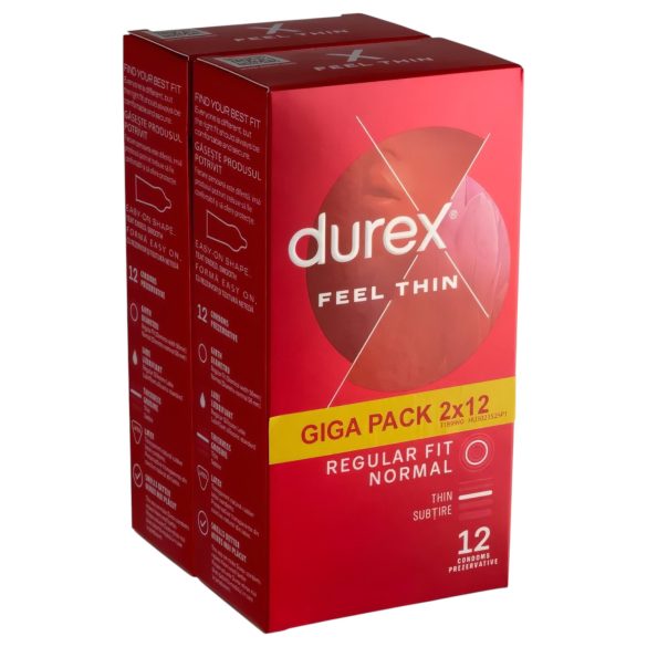 Durex Feel Thin - Sensation naturelle préservatifs (2x12)