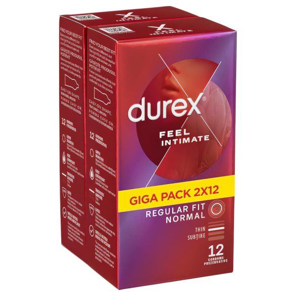 Durex Feel Intimate - Pack de préservatifs fins (2x12 unités)