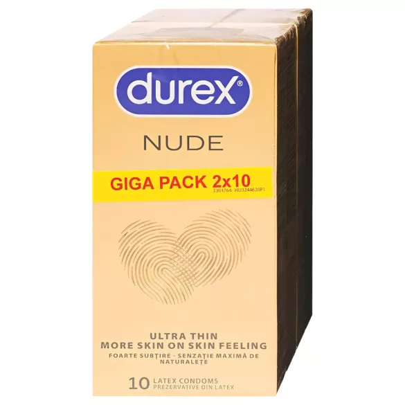 Durex Nude - préservatifs ultra fins (2 x 10 pcs)