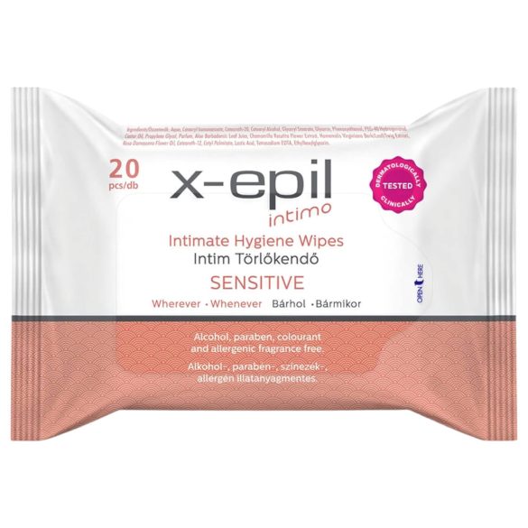 X-Epil Intimo Sensitive - lingettes intimes douces (20 pcs)