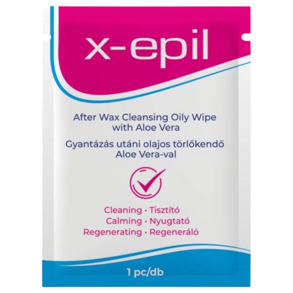 X-Epil - Lingette d'Huile Post-Épilation à l'Aloe Vera (1 pièce)