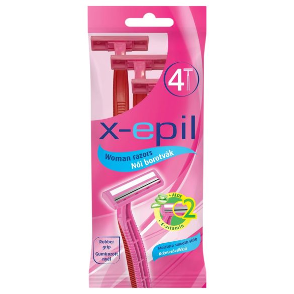 X-Epil - Rasoir jetable femme 2 lames (4 pcs)